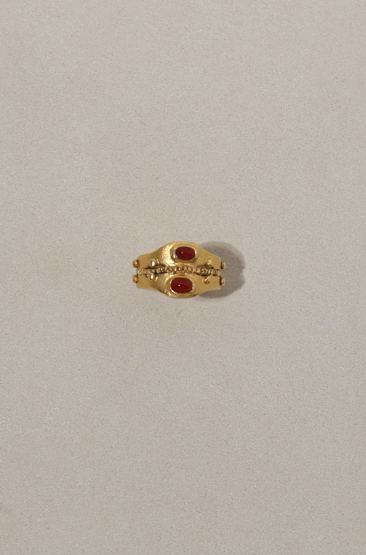 TWO EYES DOTS RING_Gold